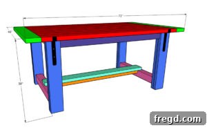 Finished Industrial Farmhouse Table