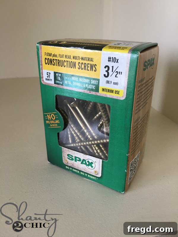 Rustic Glide Media Hub 17 spax-wood-screws-for-secure-wall-mounting