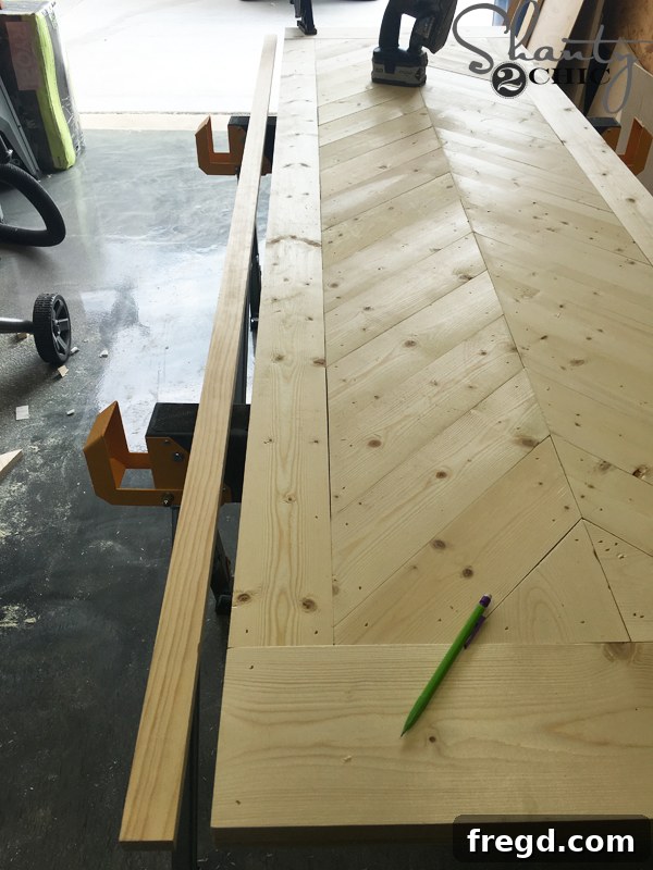 Rustic Glide Media Hub 37 cutting-and-attaching-side-trim-to-barn-door