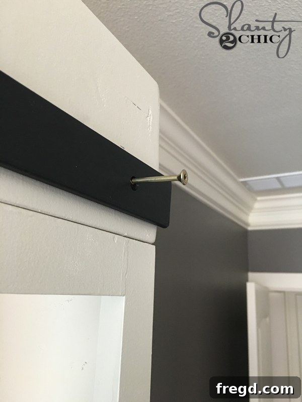 Rustic Glide Media Hub 44 hanging-barn-door-track-on-temporary-screws