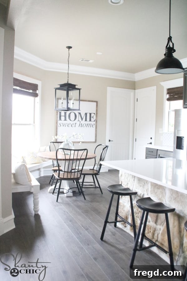 Finished 'Home Sweet Home' sign displayed in a living room.