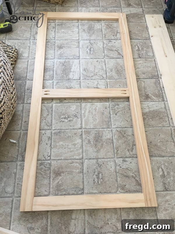 Rolling Crate Coffee Hub 11 Coffee table structure with all four legs attached