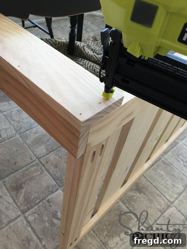 Rolling Crate Coffee Hub 9 Completed bottom frame with planks attached