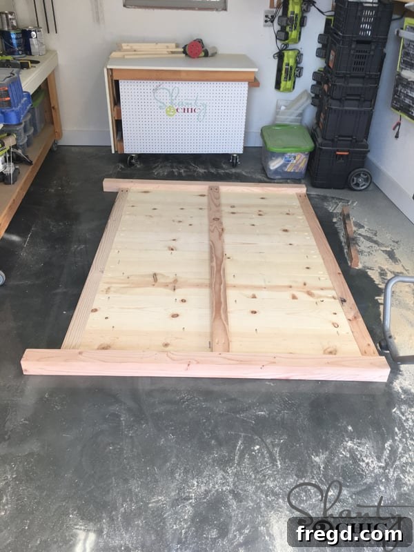 DIY Rustic Modern King Bed
