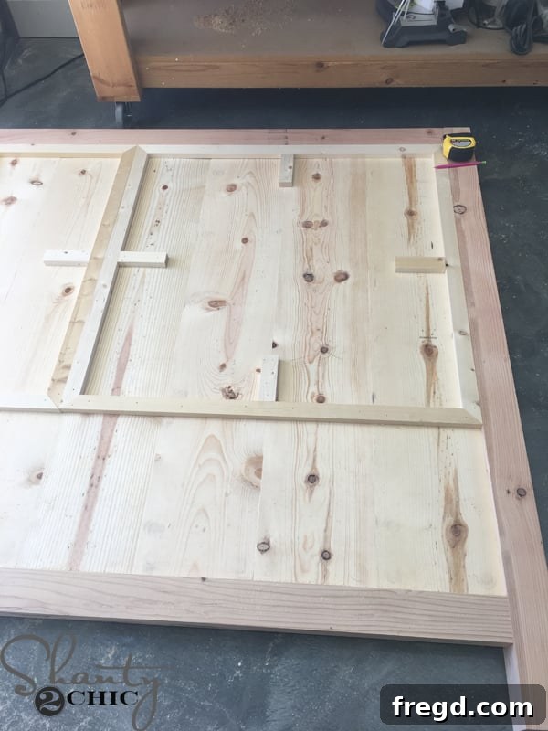 DIY Rustic Modern King Bed