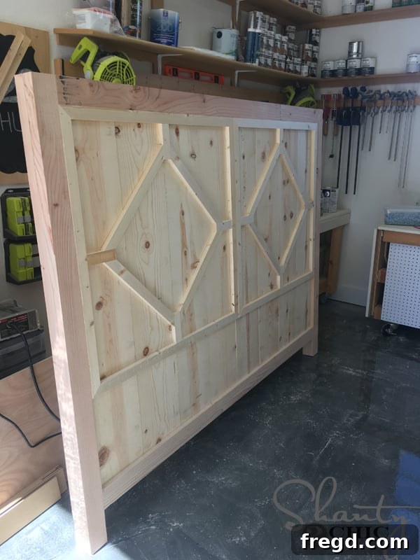 DIY Rustic Modern King Bed