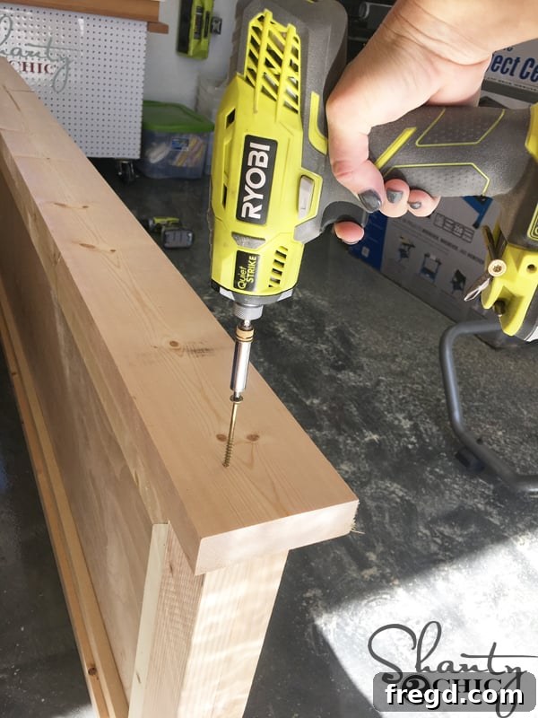 DIY Rustic Modern King Bed