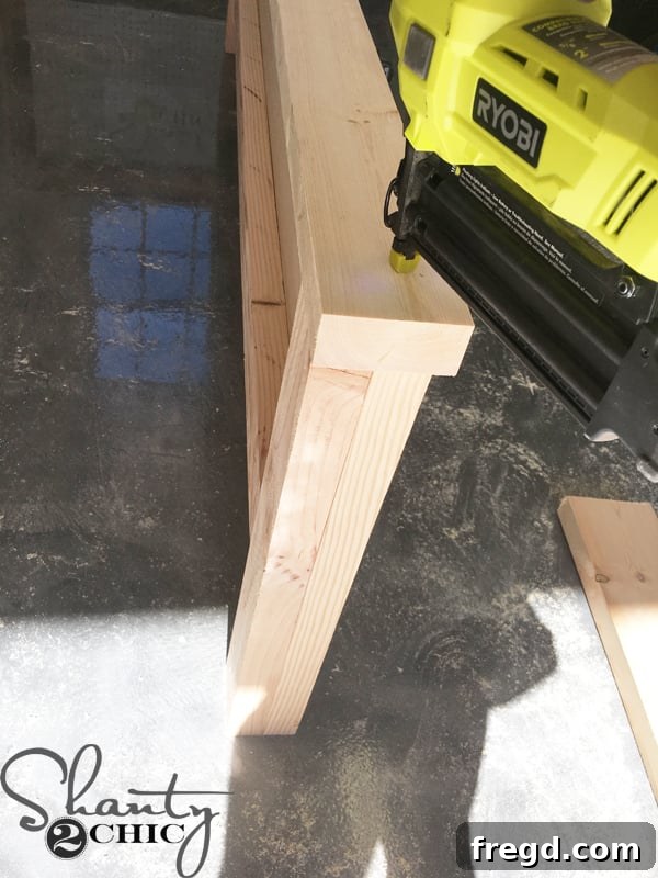 DIY Rustic Modern King Bed