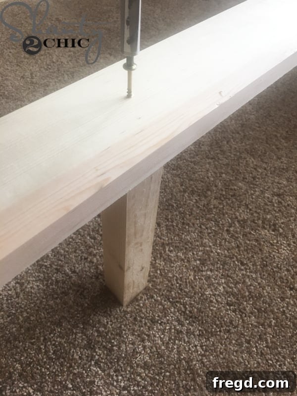 DIY Rustic Modern King Bed