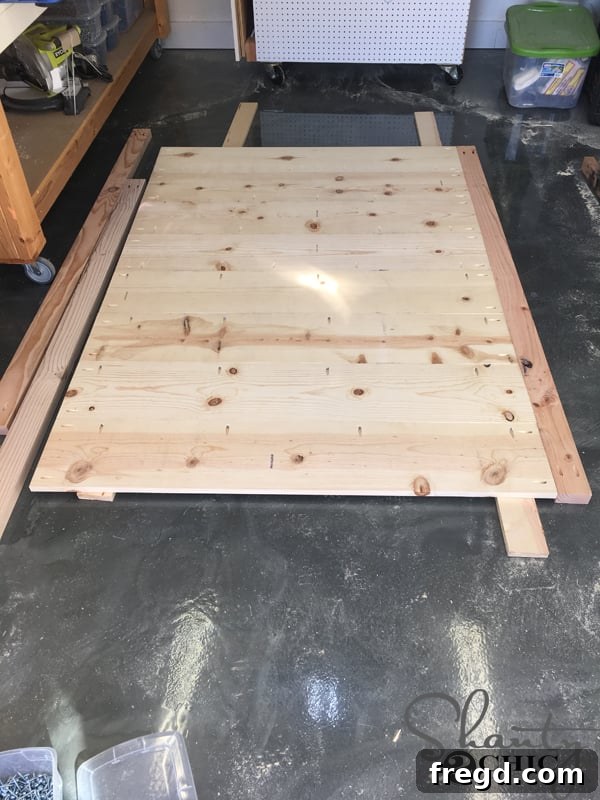 DIY Rustic Modern King Bed