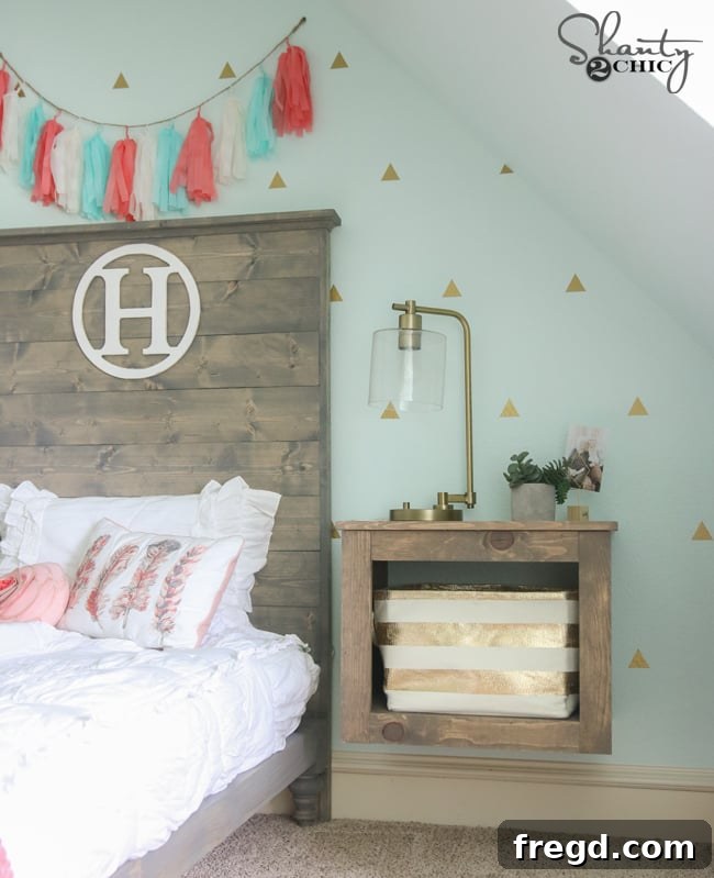Craft Your Own Sliding Barn Door Nightstand 36 Floating Nightstand with Storage DIY Project