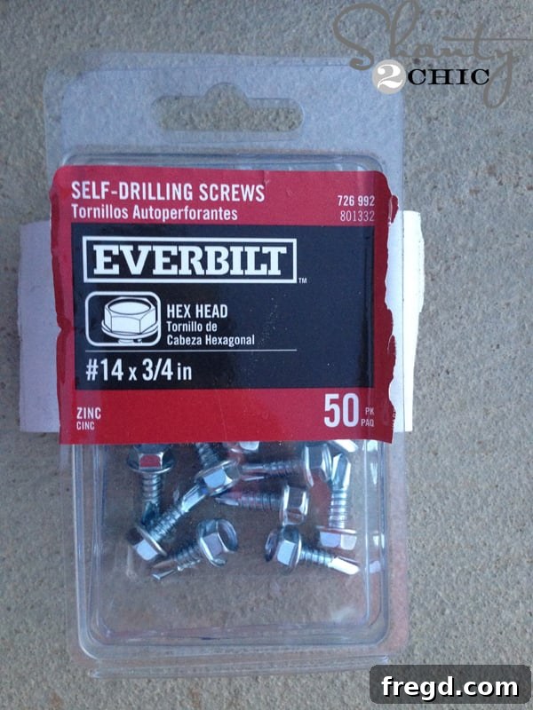 Kitchen Upgrade: DIY Floating Dish Shelf Tutorial 13 Small hex screws used for attaching strong-ties to the plate rack
