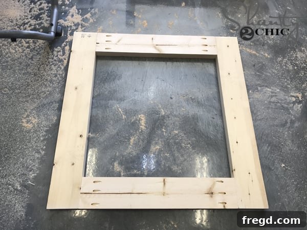DIY outdoor game table base ready for top
