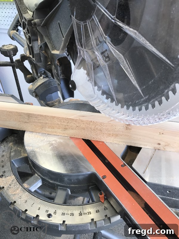 Opposite bevel cut for leg assembly
