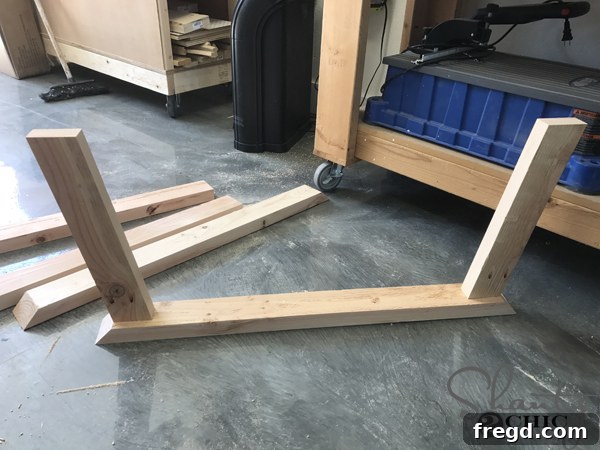 Completed single leg assembly