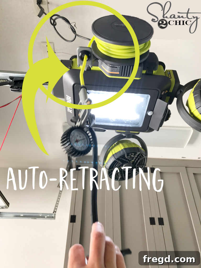 Upgrade Your Garage with New Ryobi Accessories & Win! 11 Installing the Ryobi High Power Inflator Module