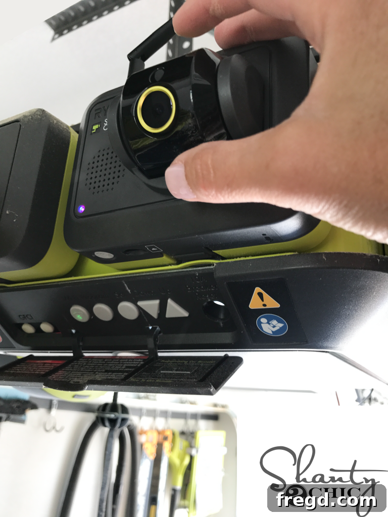 Upgrade Your Garage with New Ryobi Accessories & Win! 8 Ryobi Security Camera Shop Selfie