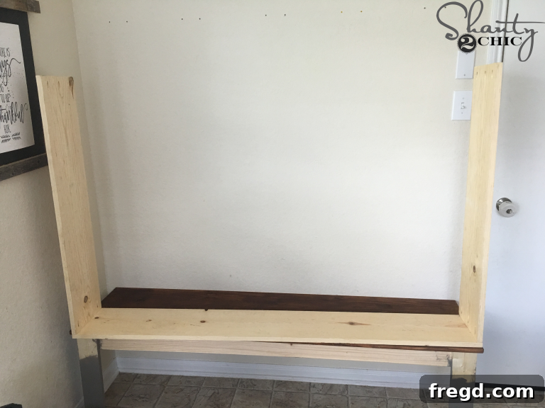 Outer Frame of the Locker Hutch Assembled (Upside Down)