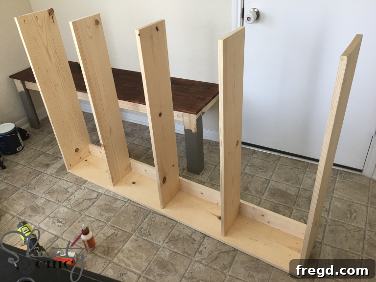 Installing Dividers in the Locker Hutch with Pocket Hole Screws