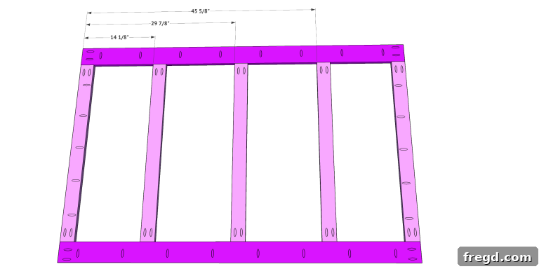 DIY Wall Locker - Frame Support Pieces Ready