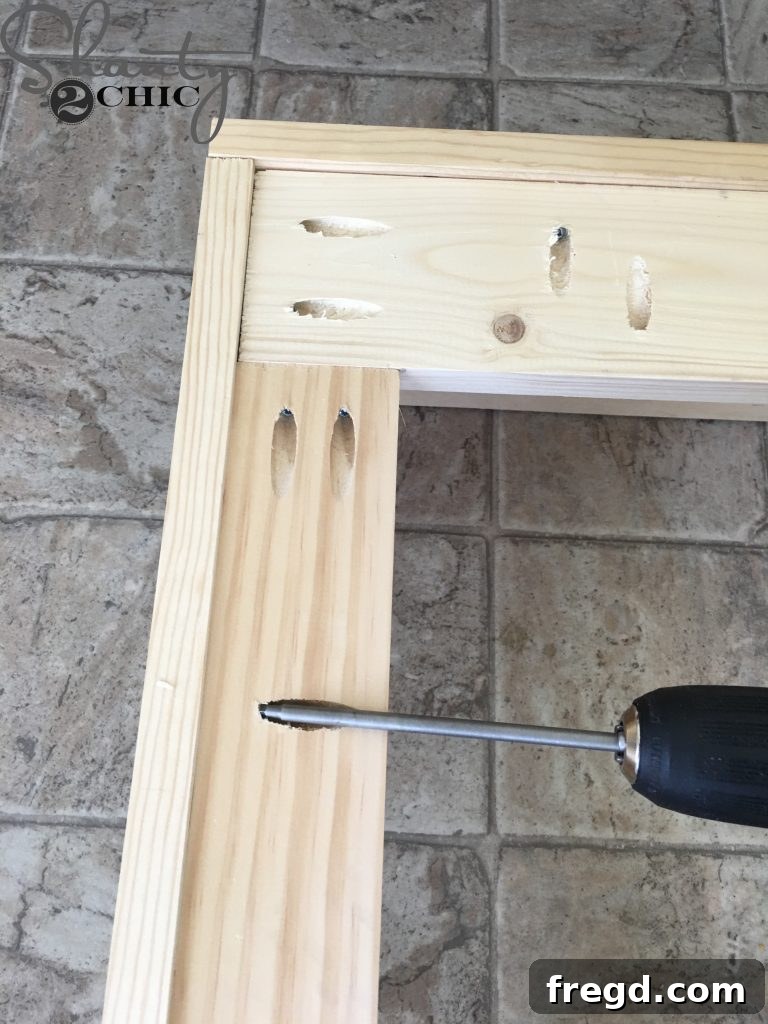 Attaching the Frame Support to the Locker Hutch Frame