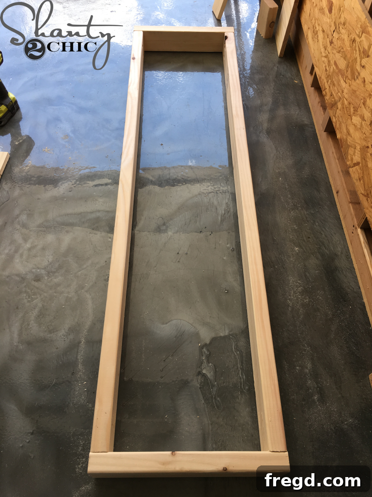 Ensuring Correct Pocket Hole Orientation for Bench Frame