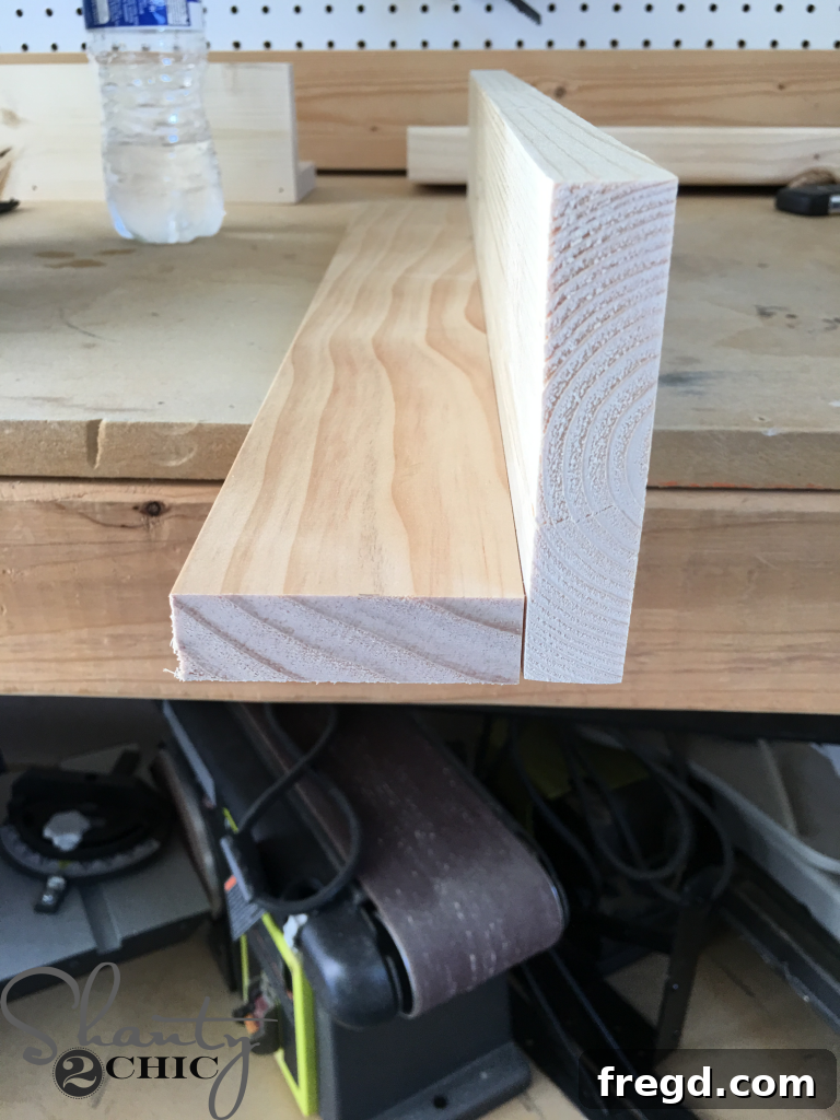 Cutting Pieces for the DIY Bench Legs