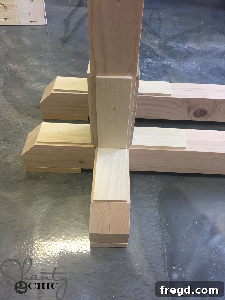 Craft Boards Attached to the Bottom of the Legs, creating a finished look.