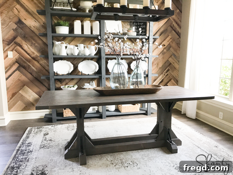 DIY Industrial Corbel Farmhouse Table: Building a stylish and affordable dining room centerpiece.