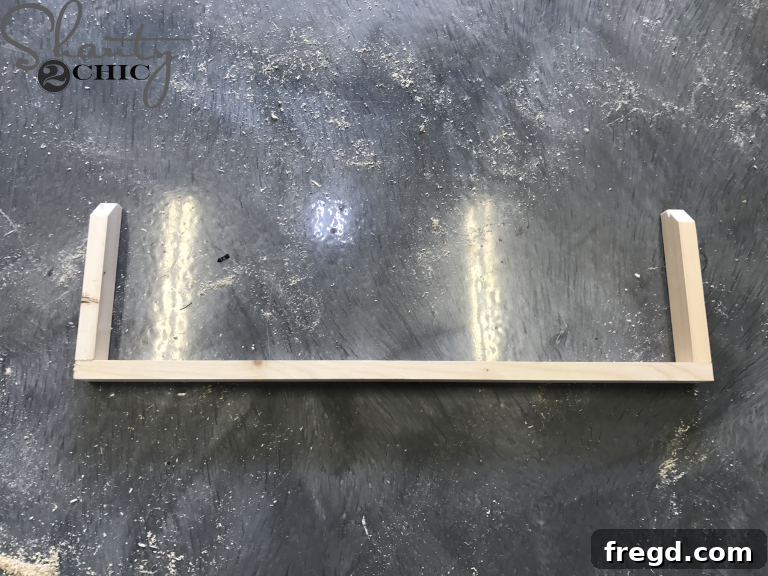 Assembling the mailbox base and dividers for the wall organizer