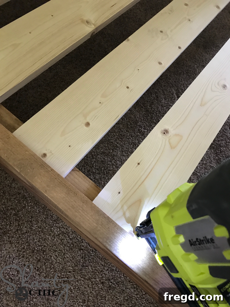 Honey Maple Stained Modern Platform Bed Frame