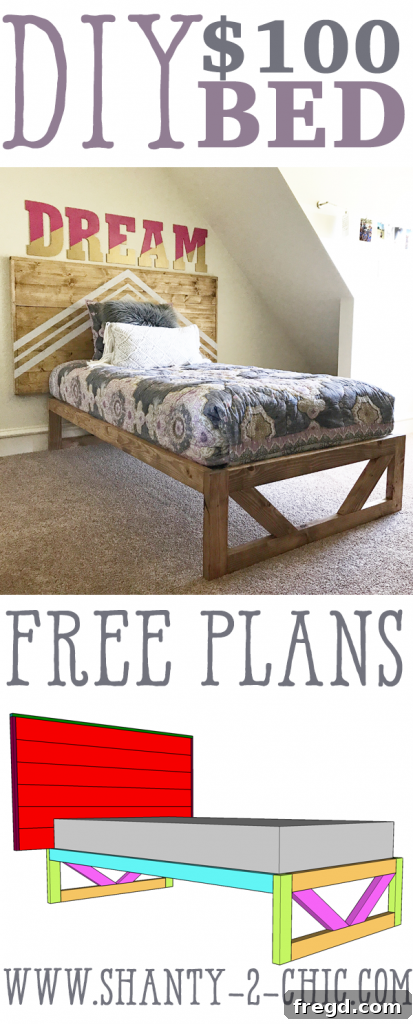 Proudly Displaying a Finished DIY Modern Platform Bed