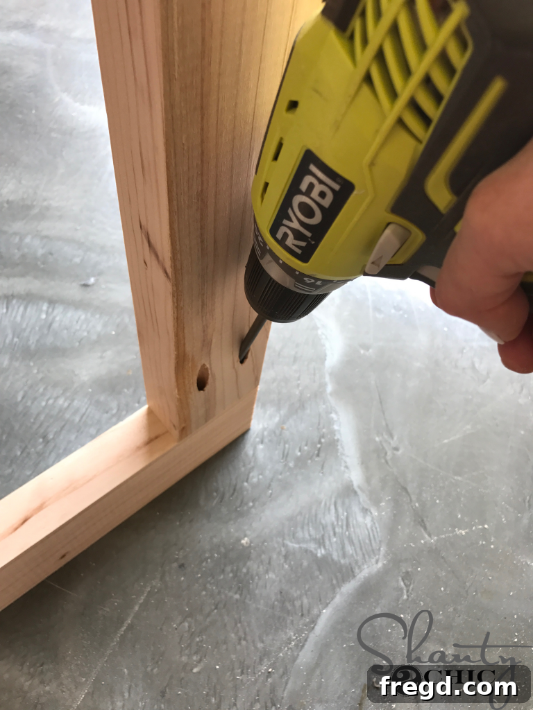 Drilling Pocket Holes for Platform Bed Construction