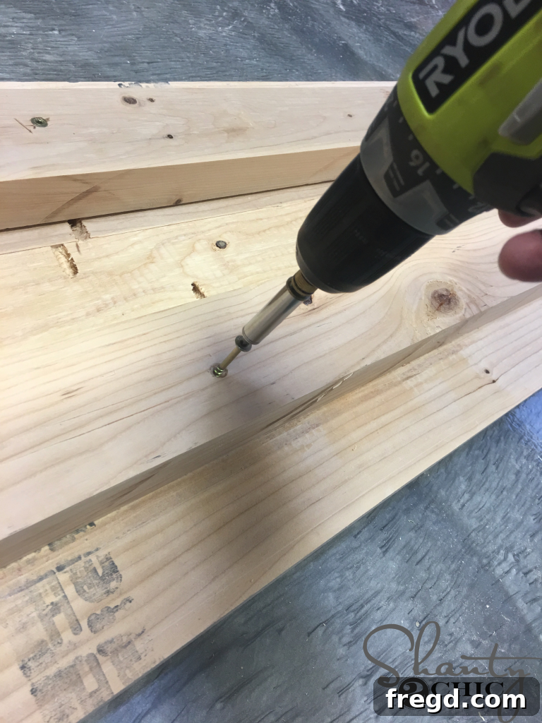 Attaching breadboards to the ends of the planked bench top