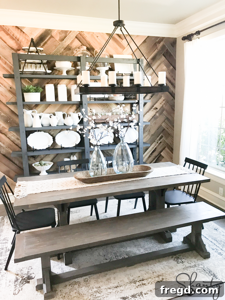 Side view of the DIY Industrial Corbel Dining Bench, showcasing its sturdy legs