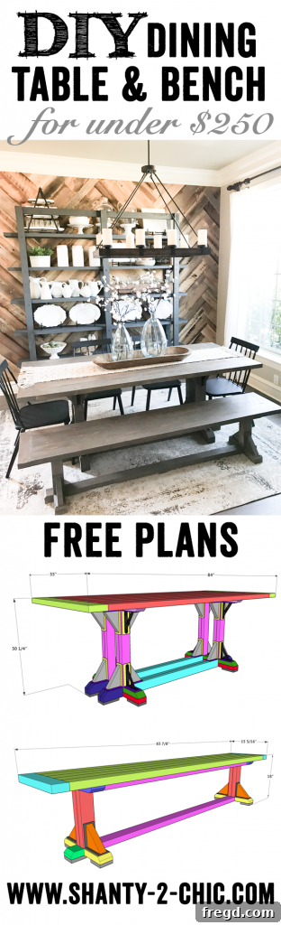 Final decorative shot of the DIY Industrial Corbel Dining Bench