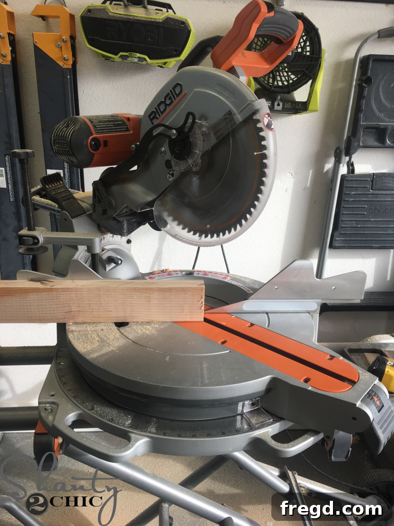 Gluing and clamping two leg pieces together for the DIY bench