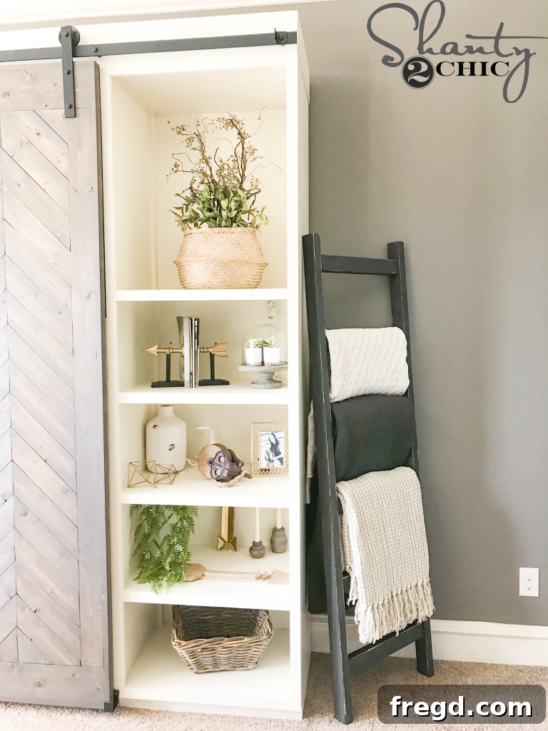 Functional and aesthetic rustic blanket ladder