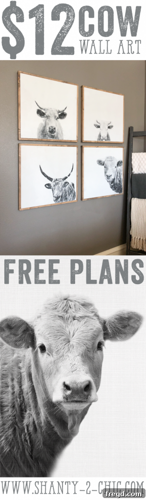 Pin this project: DIY Cow Prints tutorial for stunning farmhouse style home decor
