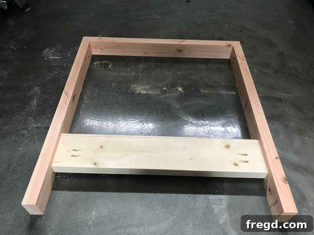 Build Your Own Rustic Farmhouse Chair 6 DIY Farmhouse Club Chair - Side Frame Assembly Detail