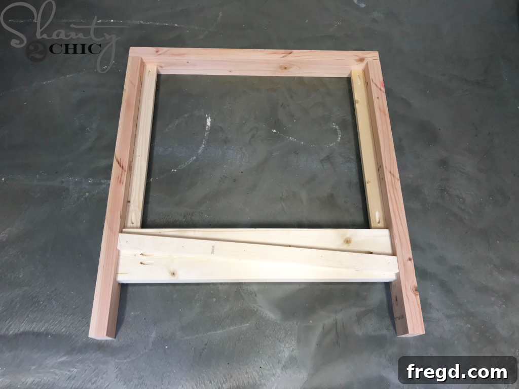 Build Your Own Rustic Farmhouse Chair 9 DIY Farmhouse Club Chair - Mirrored Side Frame