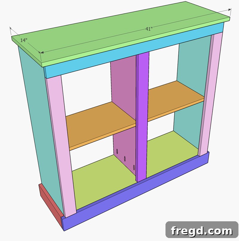 Securing the custom-cut top panel to the DIY cabinet