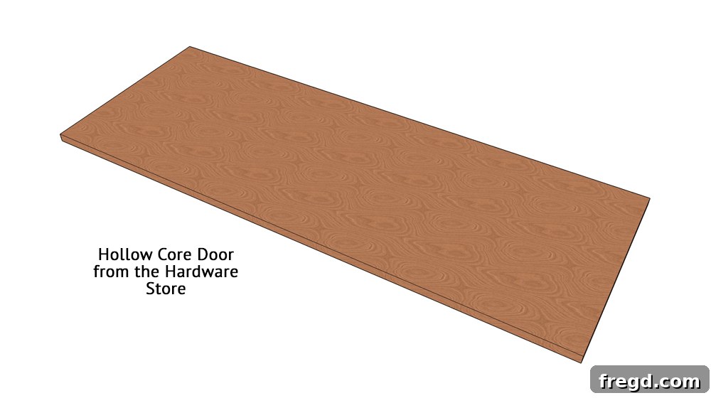 Selecting a hollow core door for the DIY barn door hack