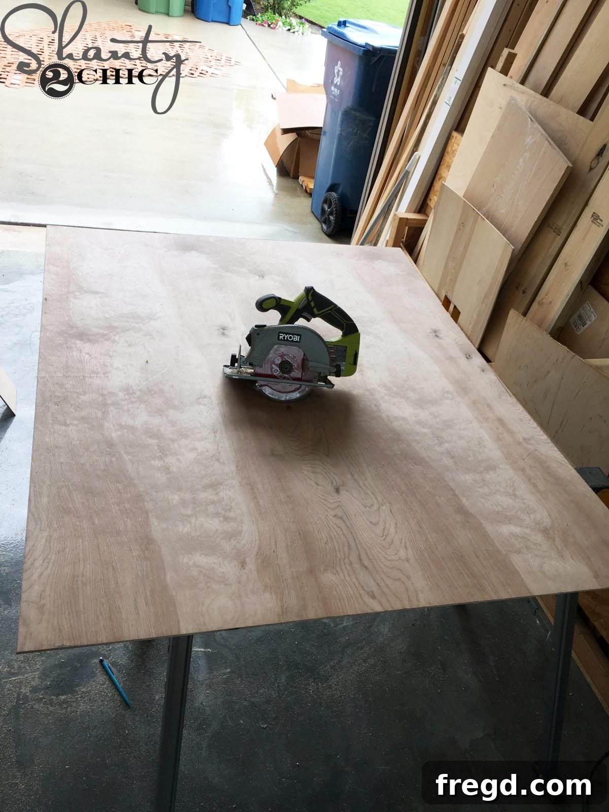 Craft Your Own Barn Door Range Hood 3 The cabinet after removing the doors, ready for the DIY vent hood transformation.