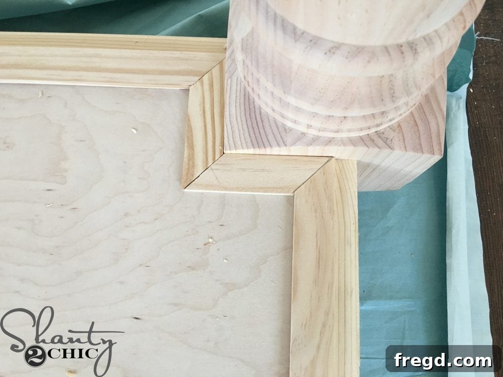 DIY Kitchen Island - Finishing Bottom Shelf with Trim