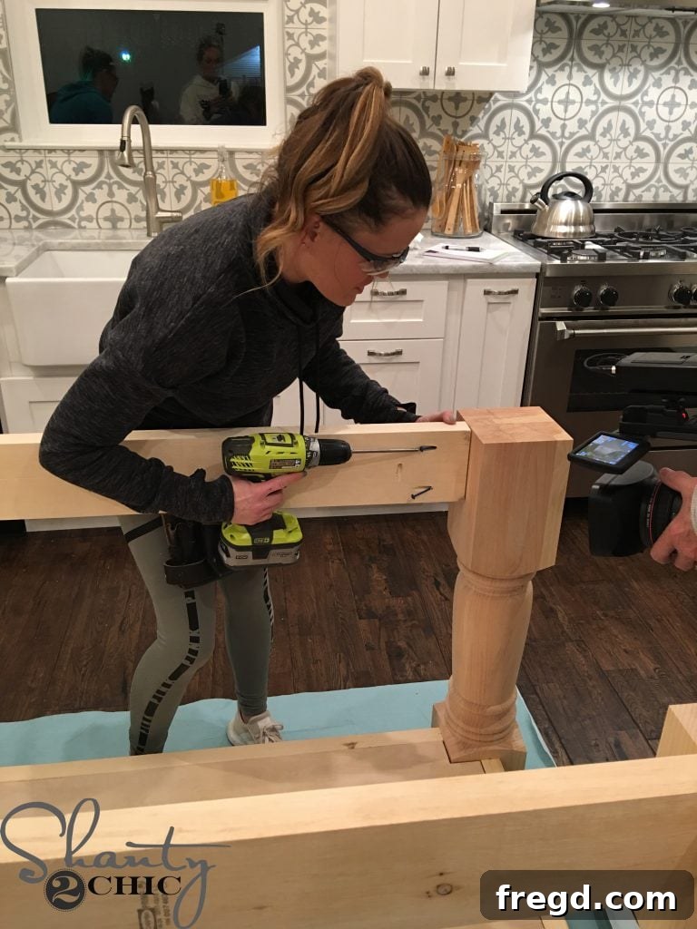 DIY Kitchen Island - Top Apron Front/Back