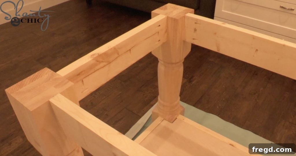 DIY Kitchen Island - Top Apron Sides