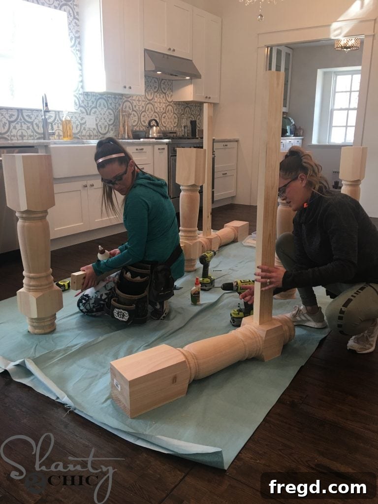 DIY Kitchen Island - Bottom Apron Front/Back