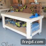 Completed DIY Workbench for beginners