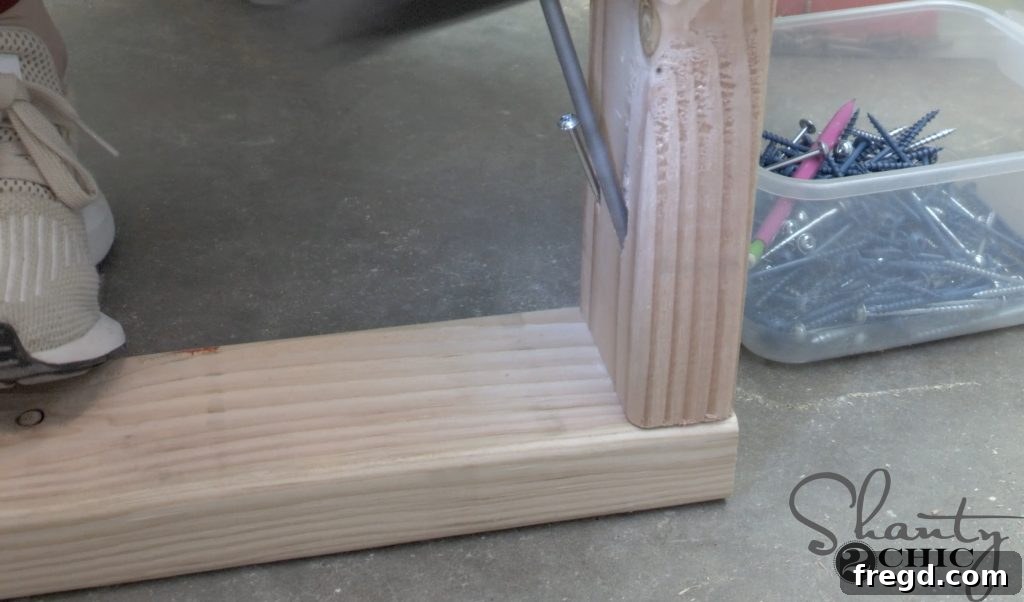 Crafting Your Ultimate Workspace 3 Assembling workbench frames with pocket hole screws and wood glue